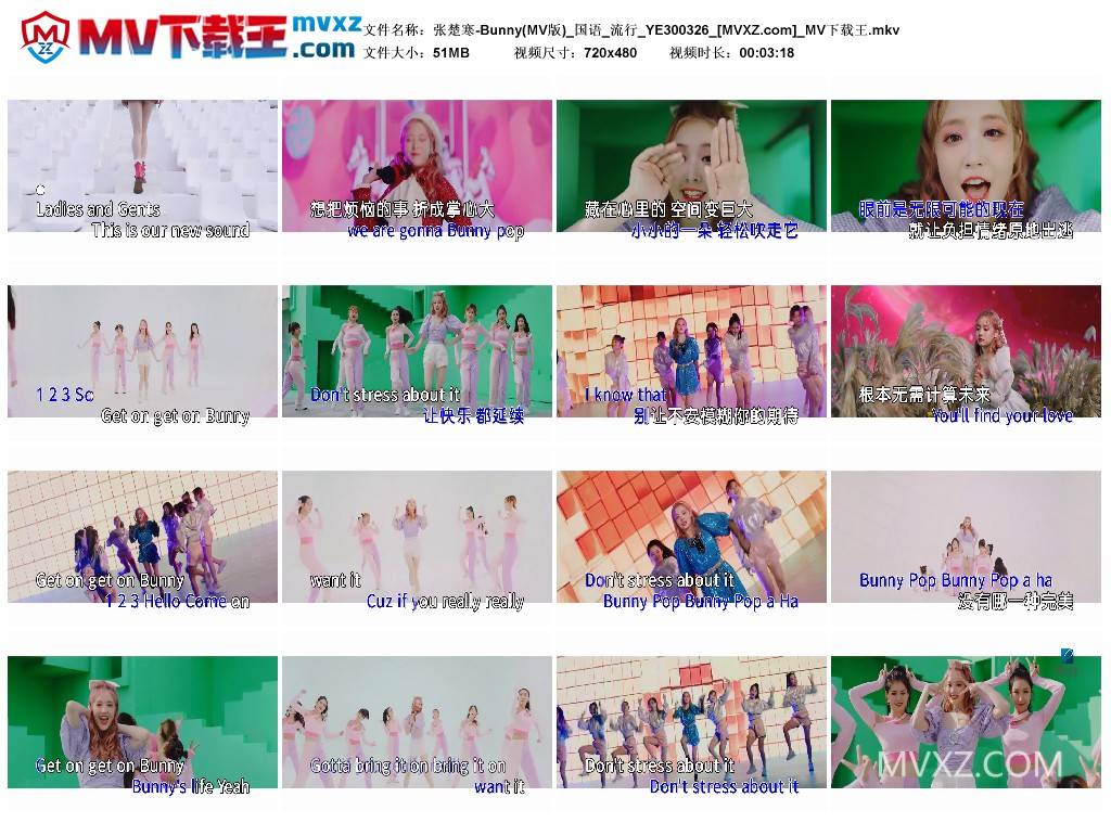 张楚寒-Bunny(MV版)_国语_流行_YE300326